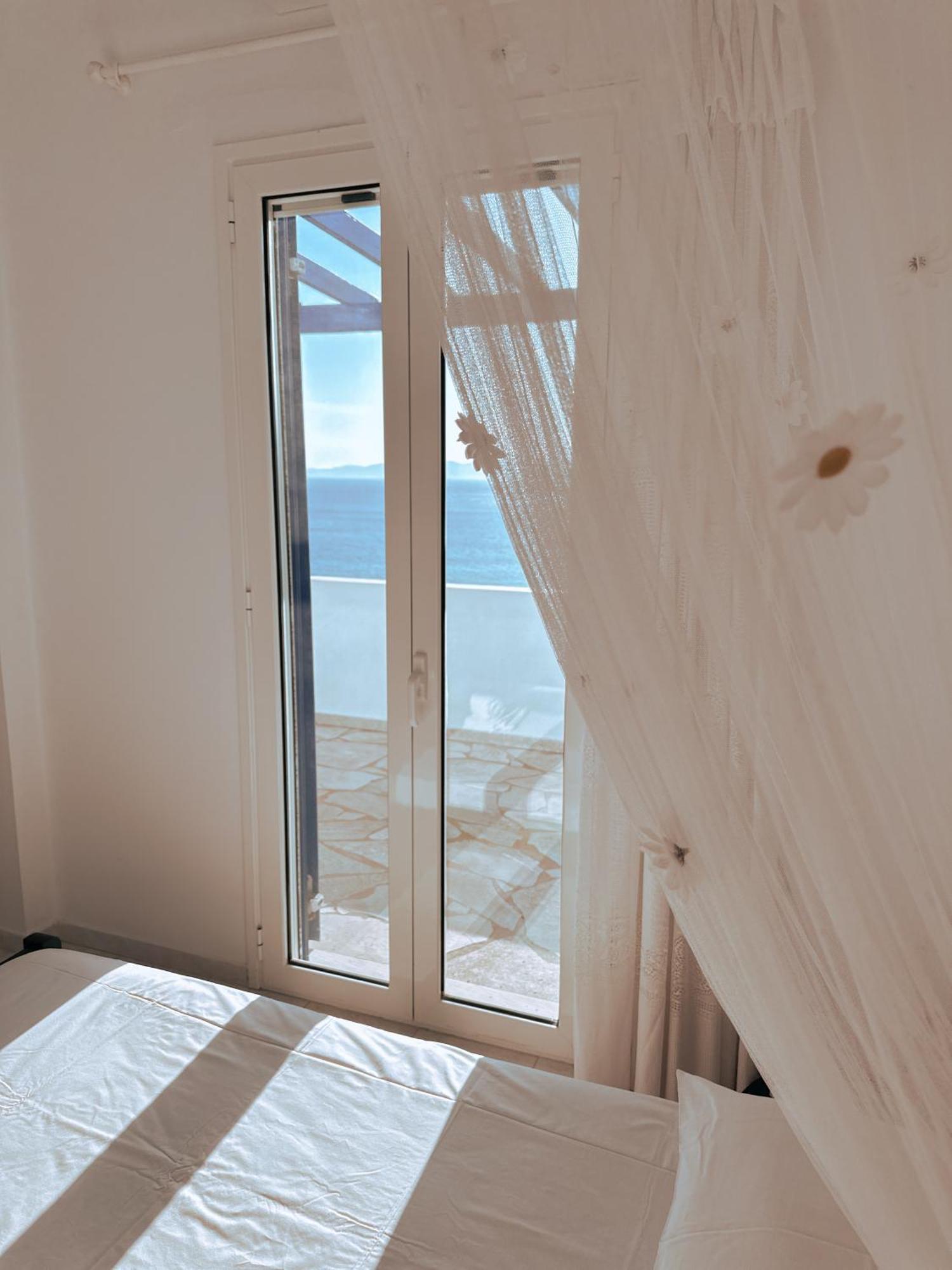Вілла Blue Orison House Tinos For 5 Persons With Seaview Perastra Екстер'єр фото
