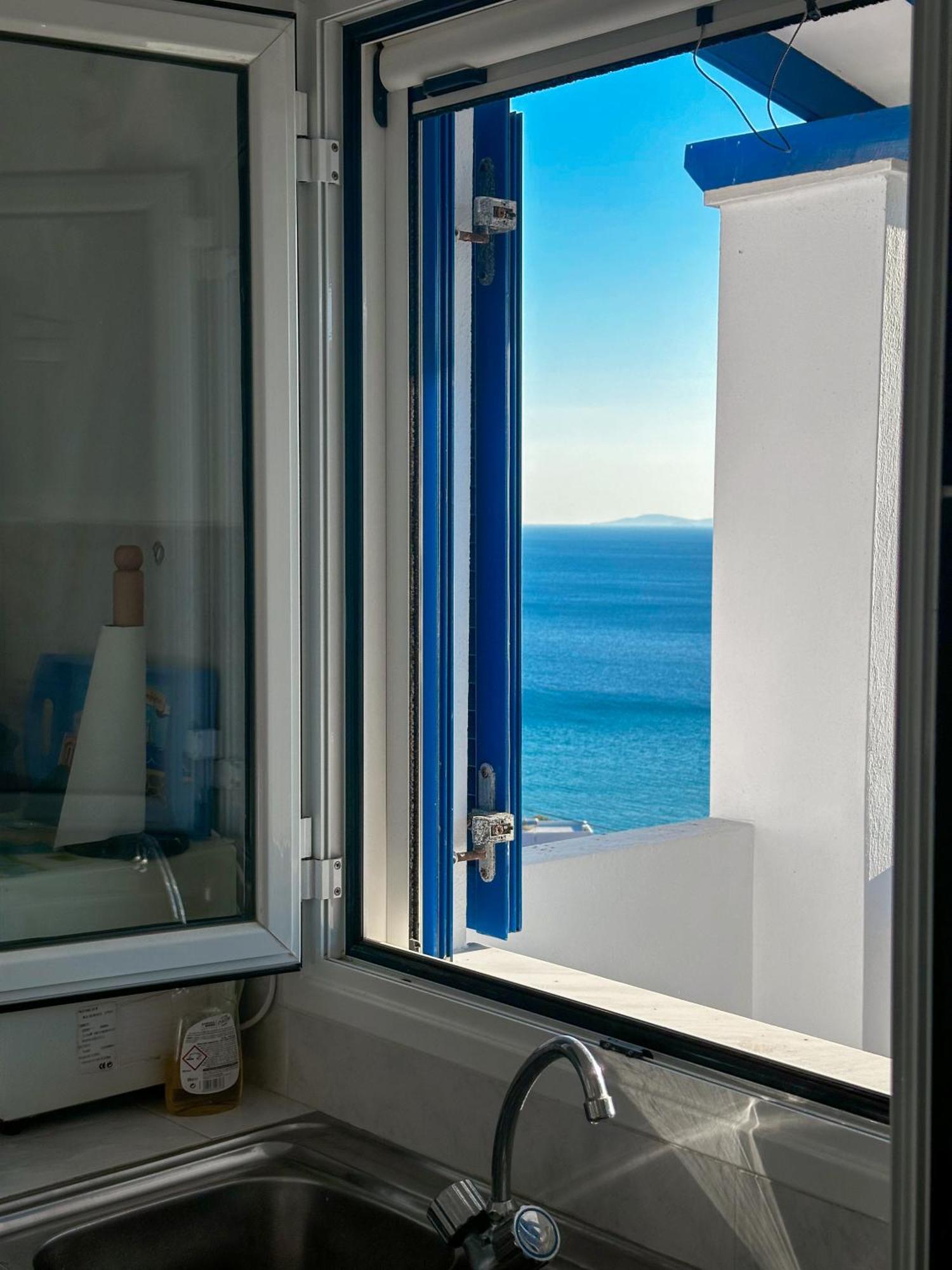 Вілла Blue Orison House Tinos For 5 Persons With Seaview Perastra Екстер'єр фото